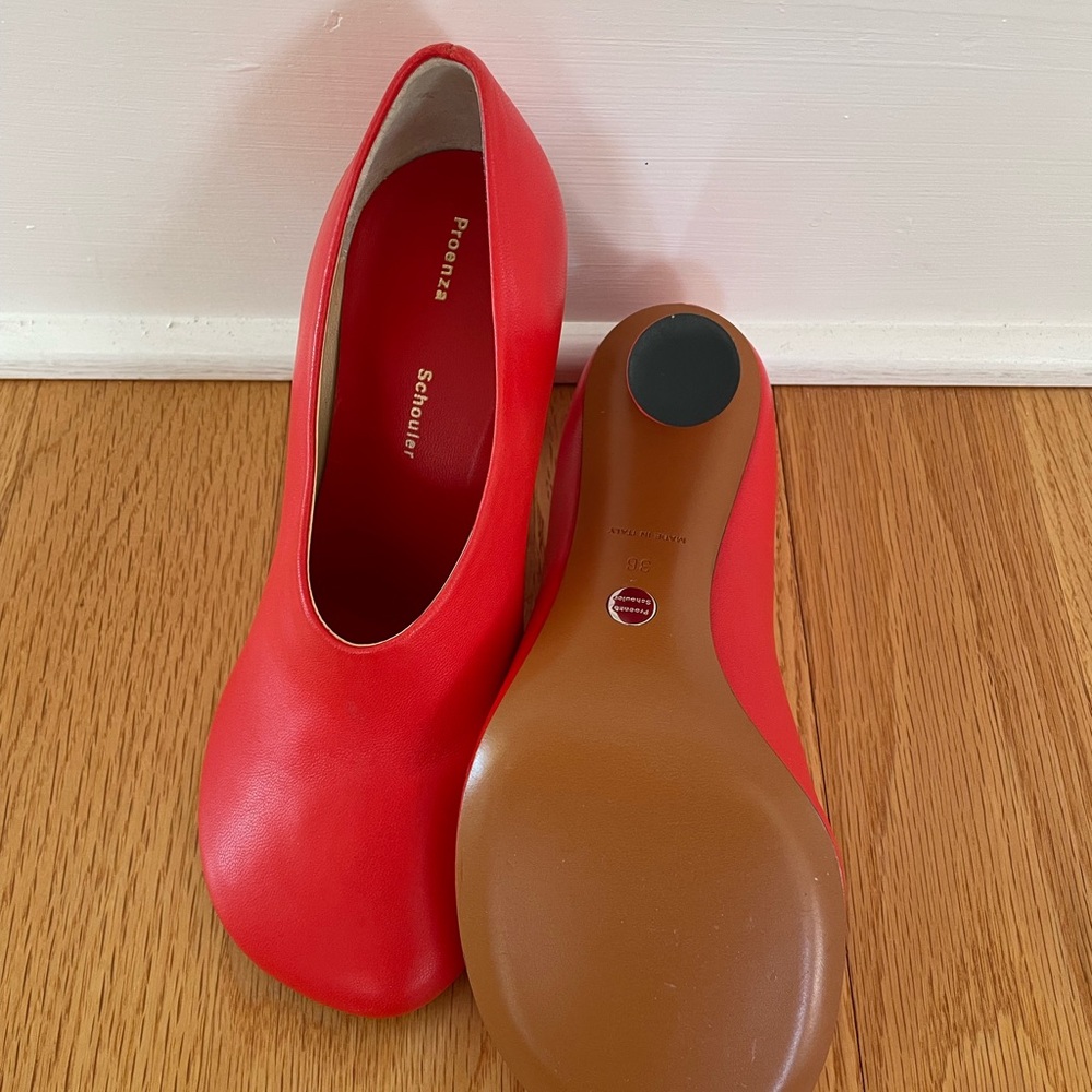 Proenza Schouler Glove Leather Bold Red Heels